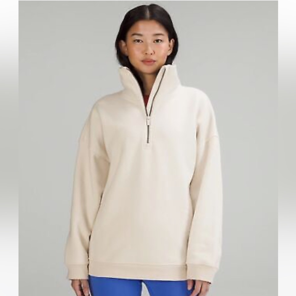 Lululemon Super Thick Fleece 1/2 Zip Pullover Opal Size M/L